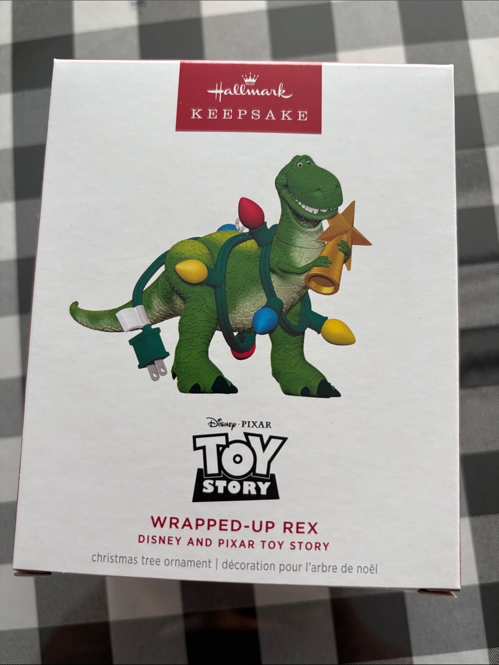 Hallmark Keepsake Disney Pixar Toy Story "Wrapped-Up Rex" Green Ornament
